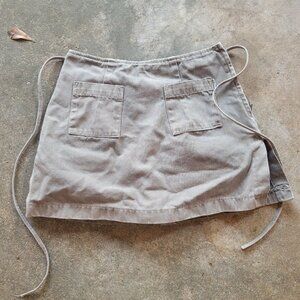 1980's 1990's BONGO mini skirt army green xs denim jean skort short 0 military